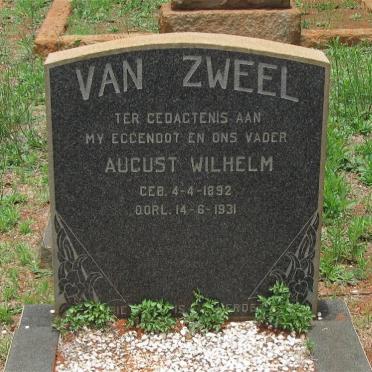 ZWEEL August Wilhelm, van 1892-1931