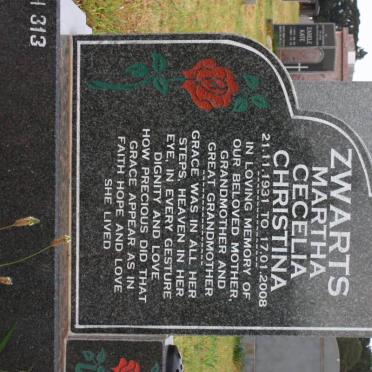 ZWARTS Martha Cecilia Christina 1931-2008