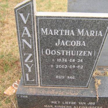 ZYL Martha Maria Jacoba, van nee OOSTHUIZEN 1936-2002