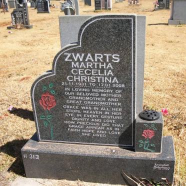 ZWARTS Martha Cecilia Christina 1931-2008