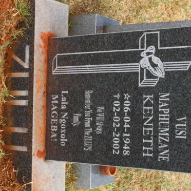 ZULU Vusi Maphumzane Keneth 1948-2002