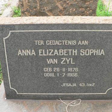 ZYL Anna Elizabeth Sophia, van 1876-1956