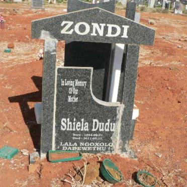 ZONDI Shiela Dudu 1954-2011