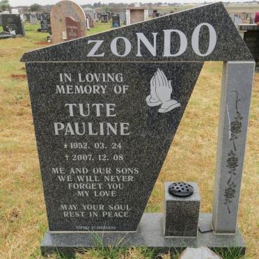 ZONDE Tute Pauline 1952-2007
