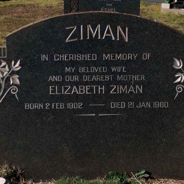 ZIMAN Elizabeth 1903-1960