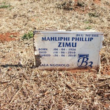 ZIMU Mahliphi Phillip 1926-2010