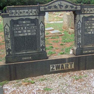 ZWART Pieter W. Adriaan 1898-1951 &amp; Alieda Aletta STOLTZ 1895-1965