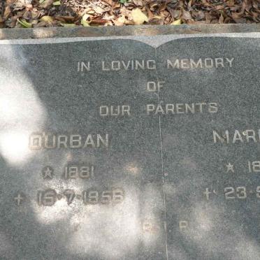 ? D'urban 1881-1958 &amp; Marion 1880-1963