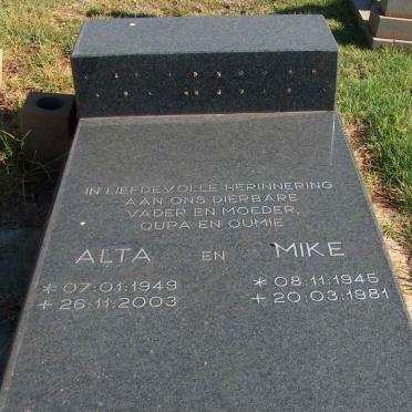 ? Mike 1945-1981 &amp; Alta 1949-2003