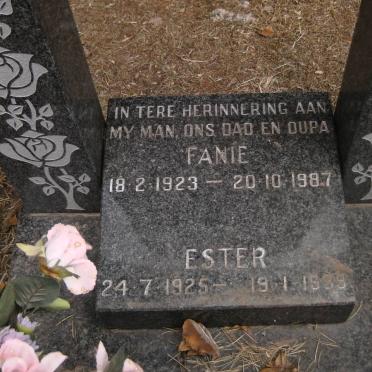 ? Fanie 1923-1987 &amp; Ester 1925-1989