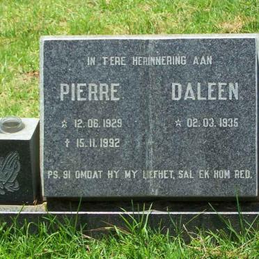 ? Pierre 1929-1992 &amp; Daleen 1935-
