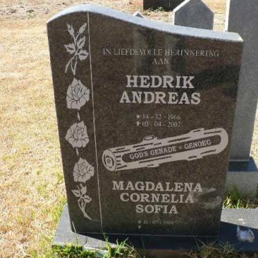 ? Hendrik Andreas 1966-2007 &amp; Magdalean Cornelia Sofia 1966-