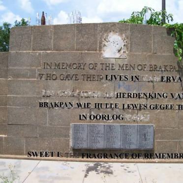 4.  Monument for the men of Brakpan who gave their lives