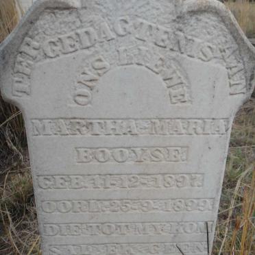BOOYSE Martha Maria 1897-1899