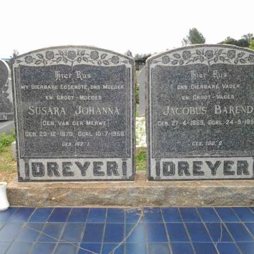 DREYER Jacobus Barend 1869-1958 &amp; Susara Johanna VAN DER MERWE 1873-1958