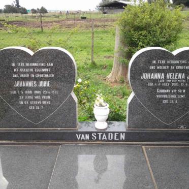 STADEN Johannes Jurie, van 1880-1975 &amp; Johanna Helena Josina VAN DER MERWE 1883-1976