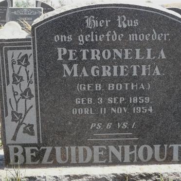 BEZUIDENHOUT Petronella Magrietha nee BOTHA 1859-1954