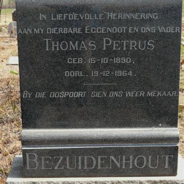 BEZUIDENHOUT Thomas Petrus 1890-1964