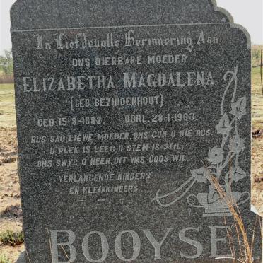 BOOYSE Elizabetha Magdalena nee BEZUIDENHOUT 1882-1963