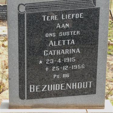 BEZUIDENHOUT Aletta Catharina 1915-1956
