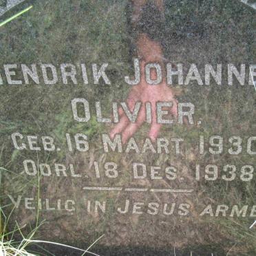 OLIVIER Hendrik Johannes 1930-1938