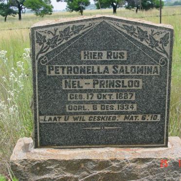 NEL Petronella Salomina nee PRINSLOO 1887-1934