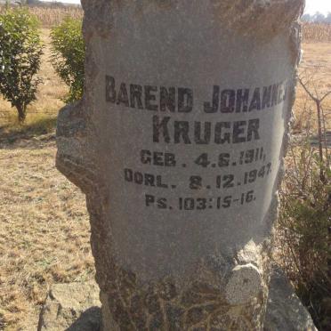 KRUGER Barend Johannes 1911-1947