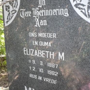MULLER Elizabeth M. 1887-1982