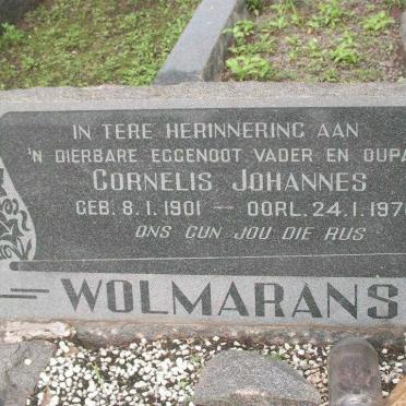 WOLMARANS Cornelis Johannes 1901-1970