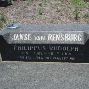 RENSBURG Philippus Rudolph, Janse van 1928-1983