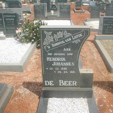 BEER Hendrik Johannes, de 1896-1981