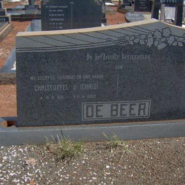 BEER Christoffel J., de 1912-1969