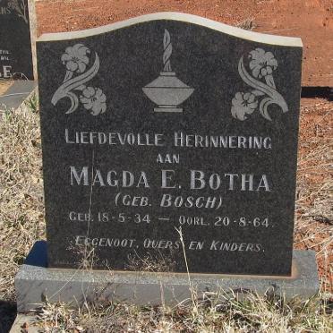 BOTHA Magda E. nee BOSCH 1934-1964