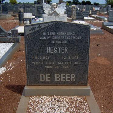 BEER Hester, de 1938-1979