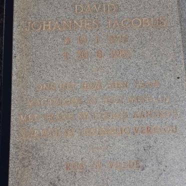 BARNARD David Johannes Jacobus 1922-1989