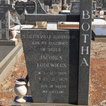 BOTHA Jacobus Lodewicus 1928-1979
