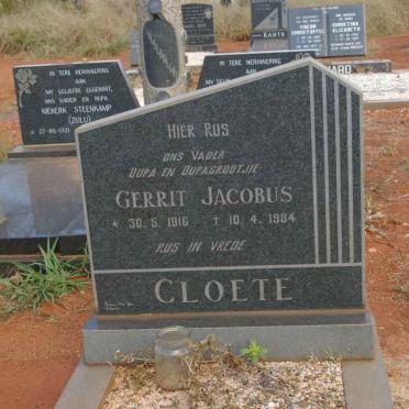 CLOETE Gerrit Jacobus 1916-1984