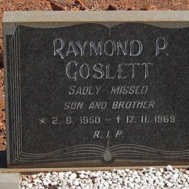 GOSLETT Raymond P. 1950-1969