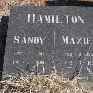 HAMILTON Maxie 1919-1996 &amp; Sandy 1913-1984