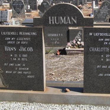 HUMAN Hans Jacob 1912-1975 &amp; Charlotte Chatarine 1919-2007