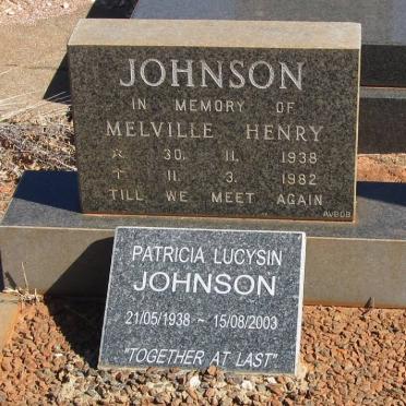 JOHNSON Melville Henry 1938-1982 &amp; Patricia Lucysin 1938-2003