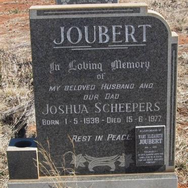 JOUBERT Joshua Scheepers 1938-1977 &amp; Mary Elizabeth 1941-2005