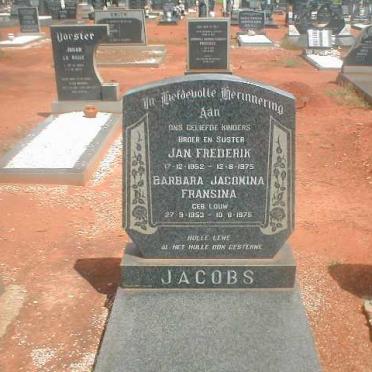 JACOBS Jan Frederik 1952-1975 &amp; Barbara Jacomina geb. LOUW 1953-1975