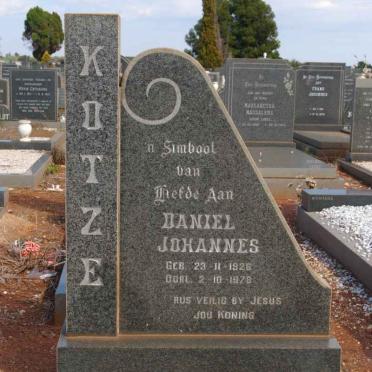 KOTZE Daniel Johannes 1926-1978