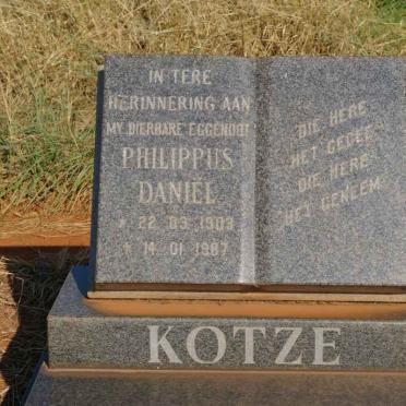 KOTZE Philippus Daniël 1903-1987