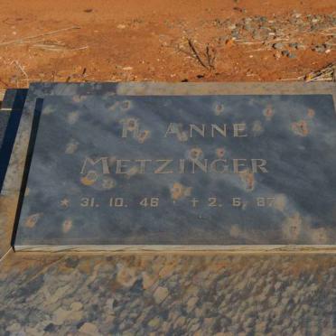 METZINGER H. Anne 1946-1987