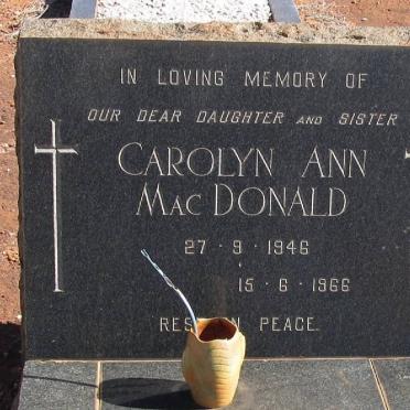 MacDONALD Carolyn Ann 1946-1966