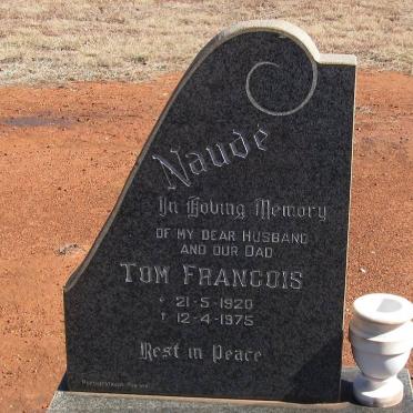 NAUDE Tom Francois 1920-1975