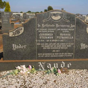 NAUDE Johannes Stefanus 1914-1968 &amp; Susara Petronella 1921-