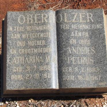 OBERHOLZER Andries Petrus 1883-1967 &amp; Catharina M.M. 1889-1961